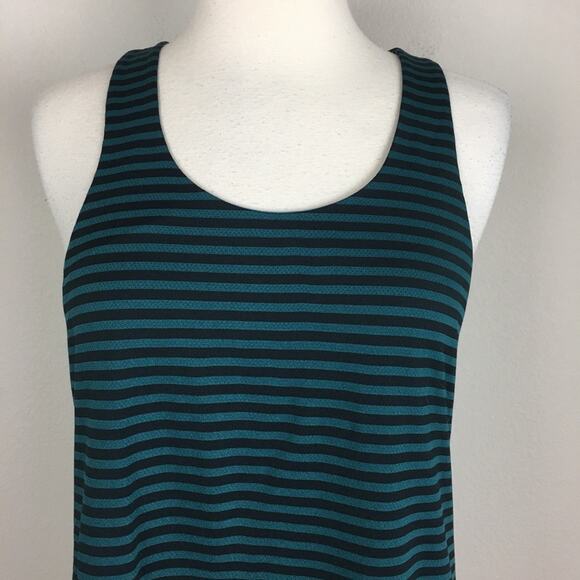 Calia Green & Black Stripe Tank Top Small - Picture 3 of 8
